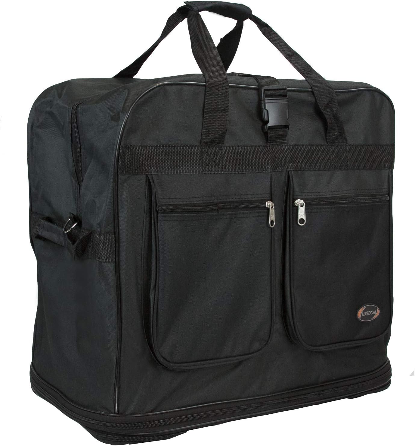 40" 30" 36" Rolling Wheeled Duffel Bag Spinner Suitcase Luggage Expandable (36", Black)