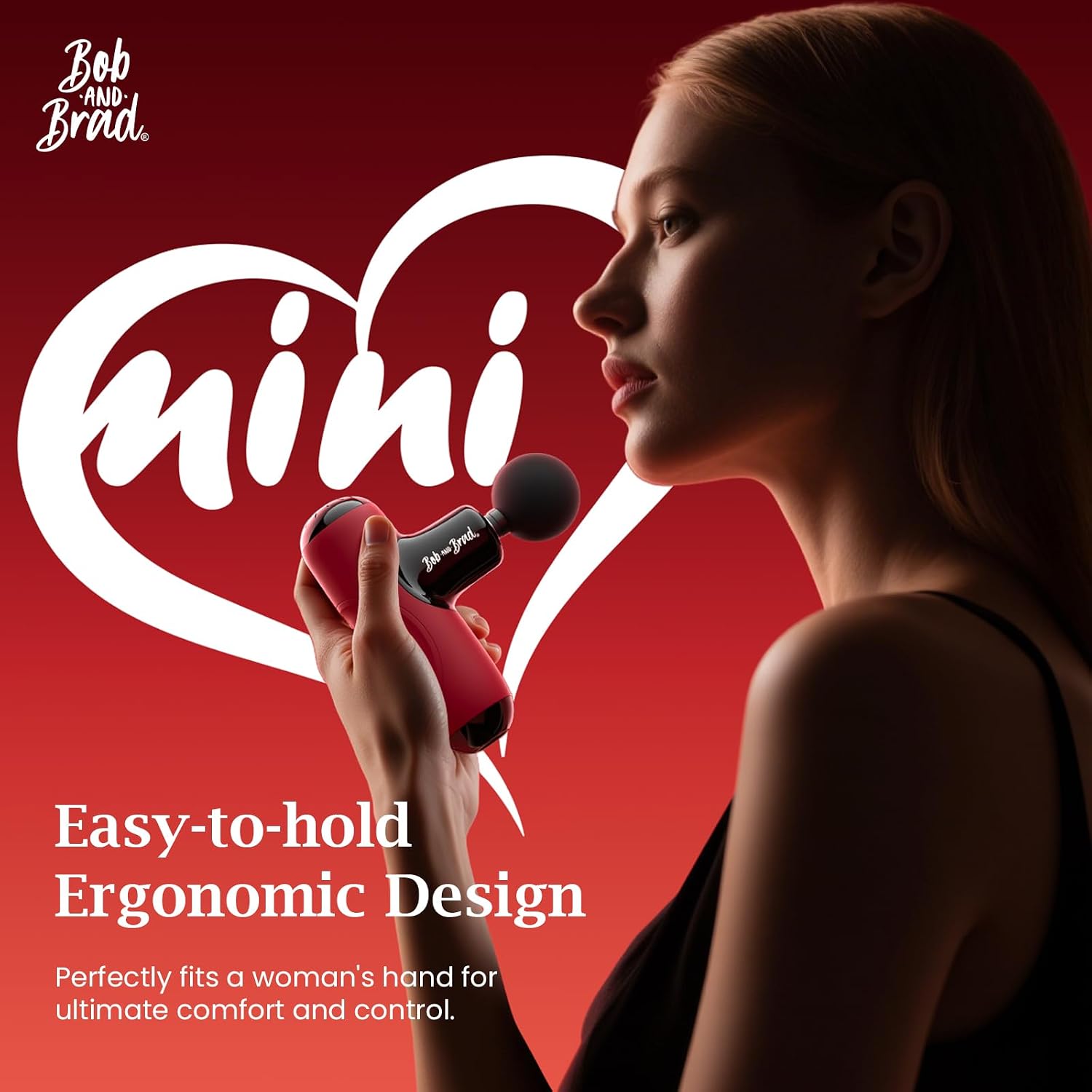 BOB AND BRAD Q2 Mini Massage Gun, Pocket-Sized Deep Tissue Massager Gun, Portable Percussion Muscle Massager Gun