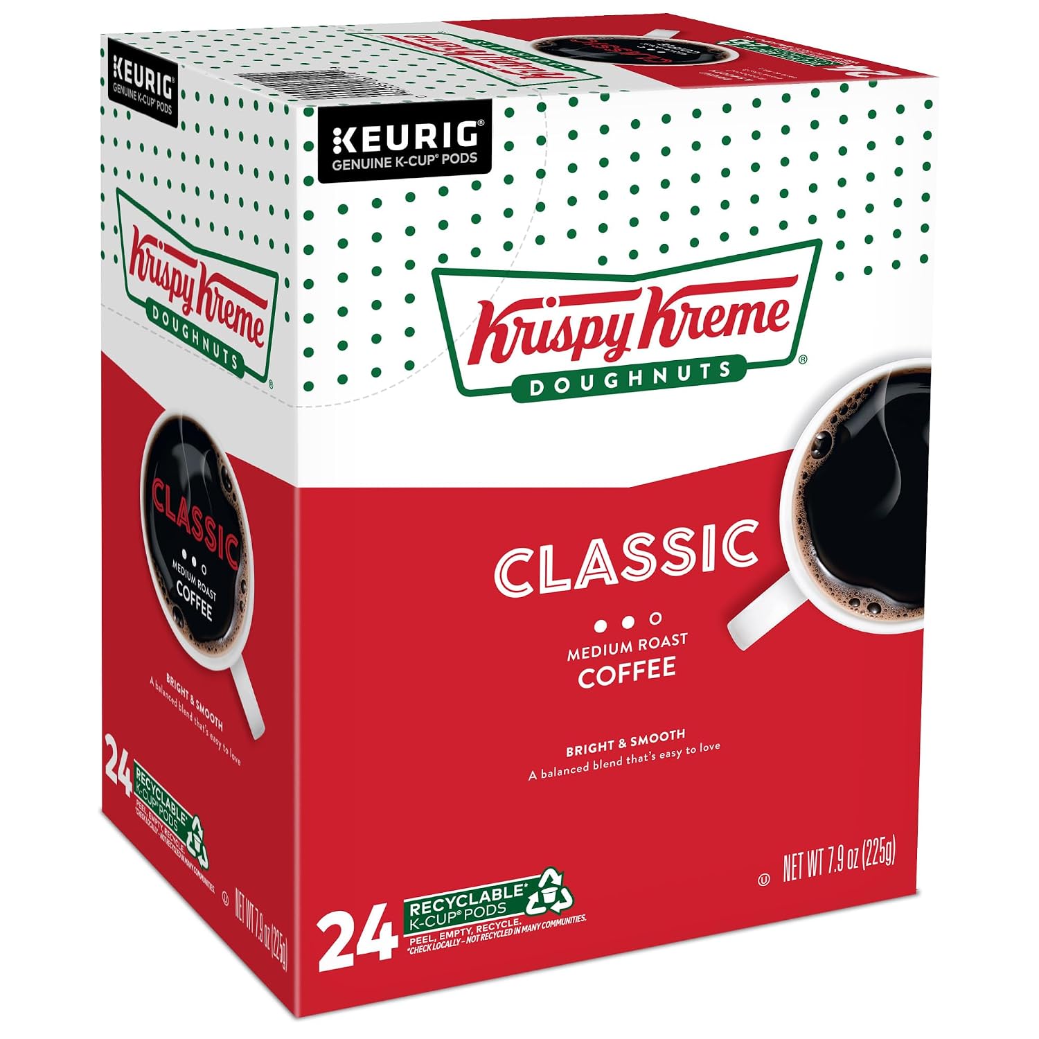 Krispy Kreme Classic Coffee, Keurig Single Serve K-Cup Pods, Medium Roast, 96 Count