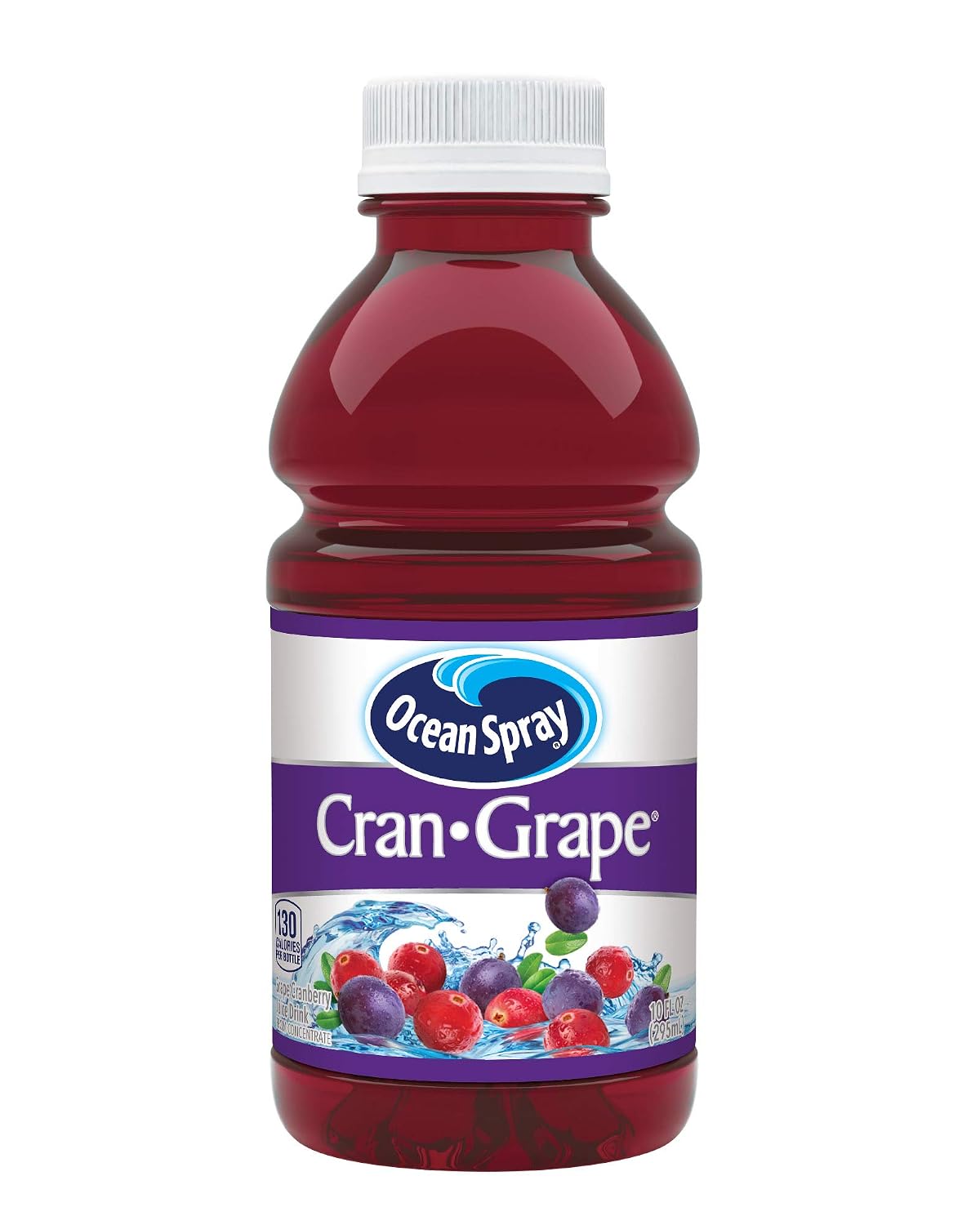 Ocean Spray® Cran-Grape® Juice Drinks, 10 Ounce Bottles, 6 Count | Ocean Spray® Cran-Grape® Juice Drinks, Made with Real Fruit Juice, 10 Fluid Ounce Bottles, 6 Count