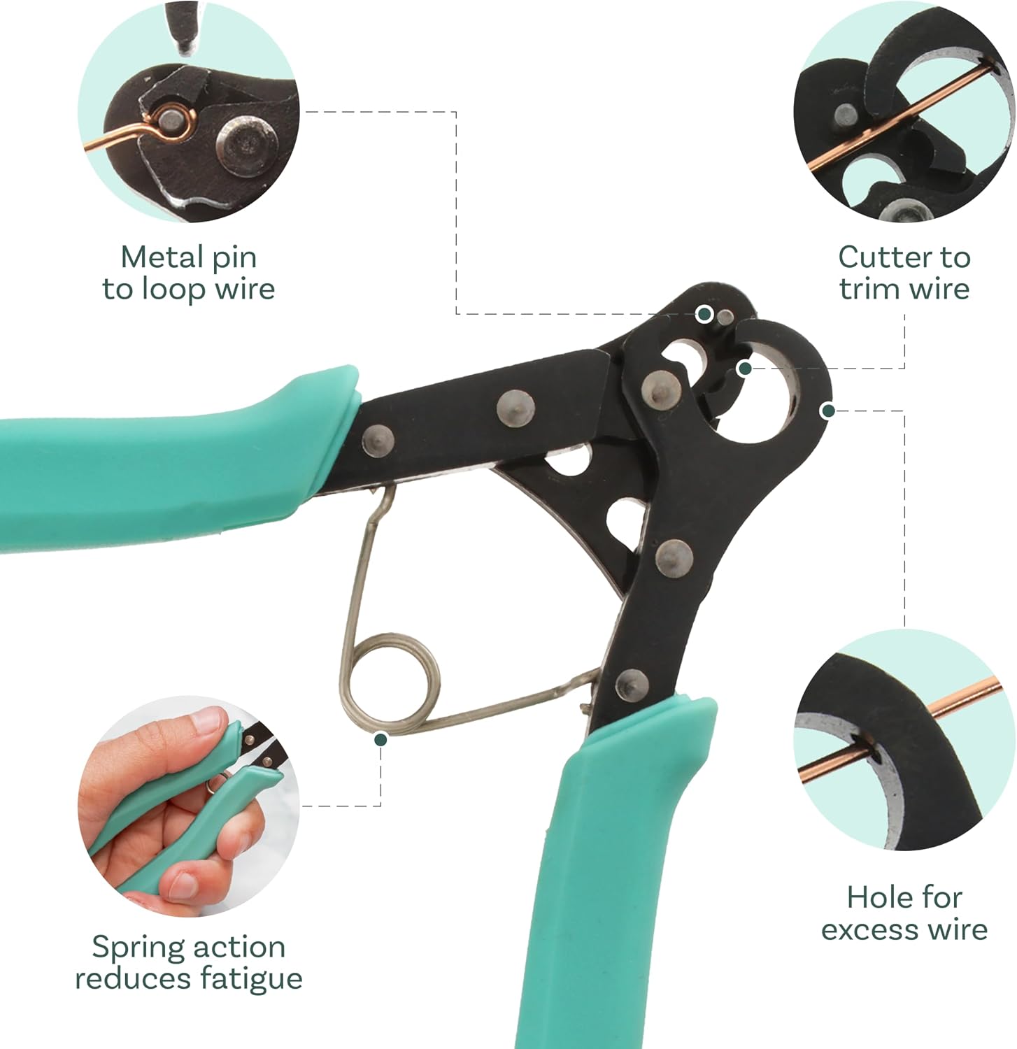 The Beadsmith Vintaj One Step Looper | Create and Trim Consistent 1.5 mm Loops for Jewelry Making, Use With 24-18g Craft Wire