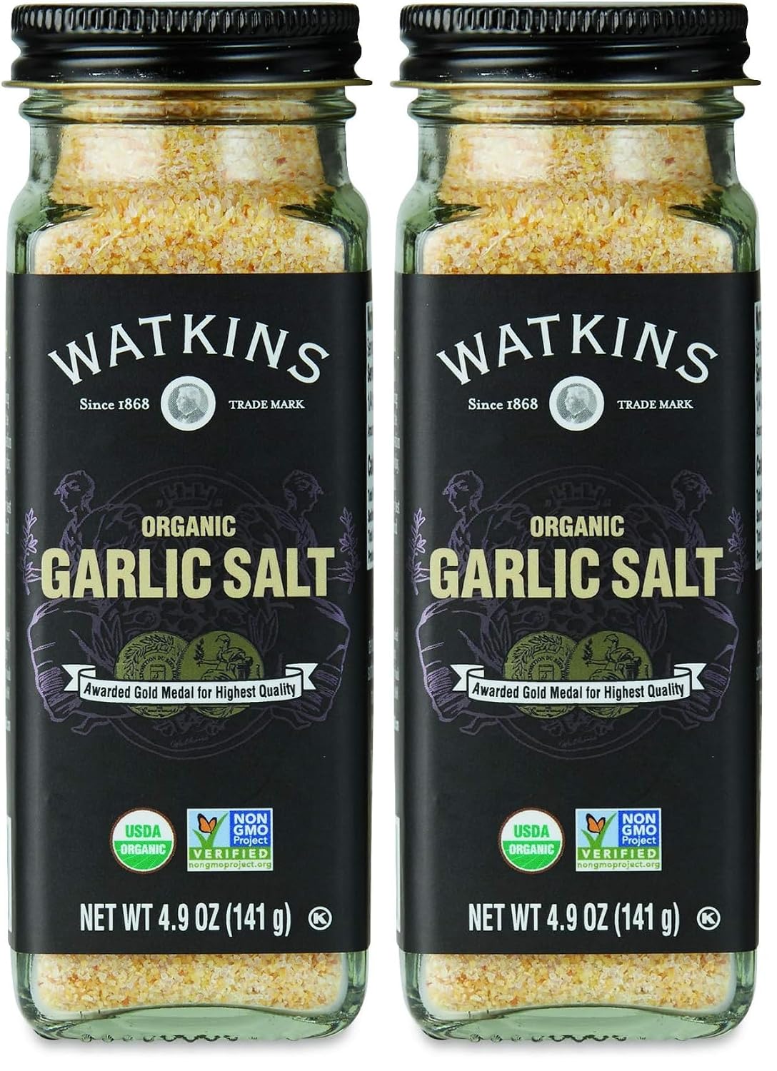 Watkins Gourmet Organic Spice Jar, Garlic Salt, 4.97 Ounce