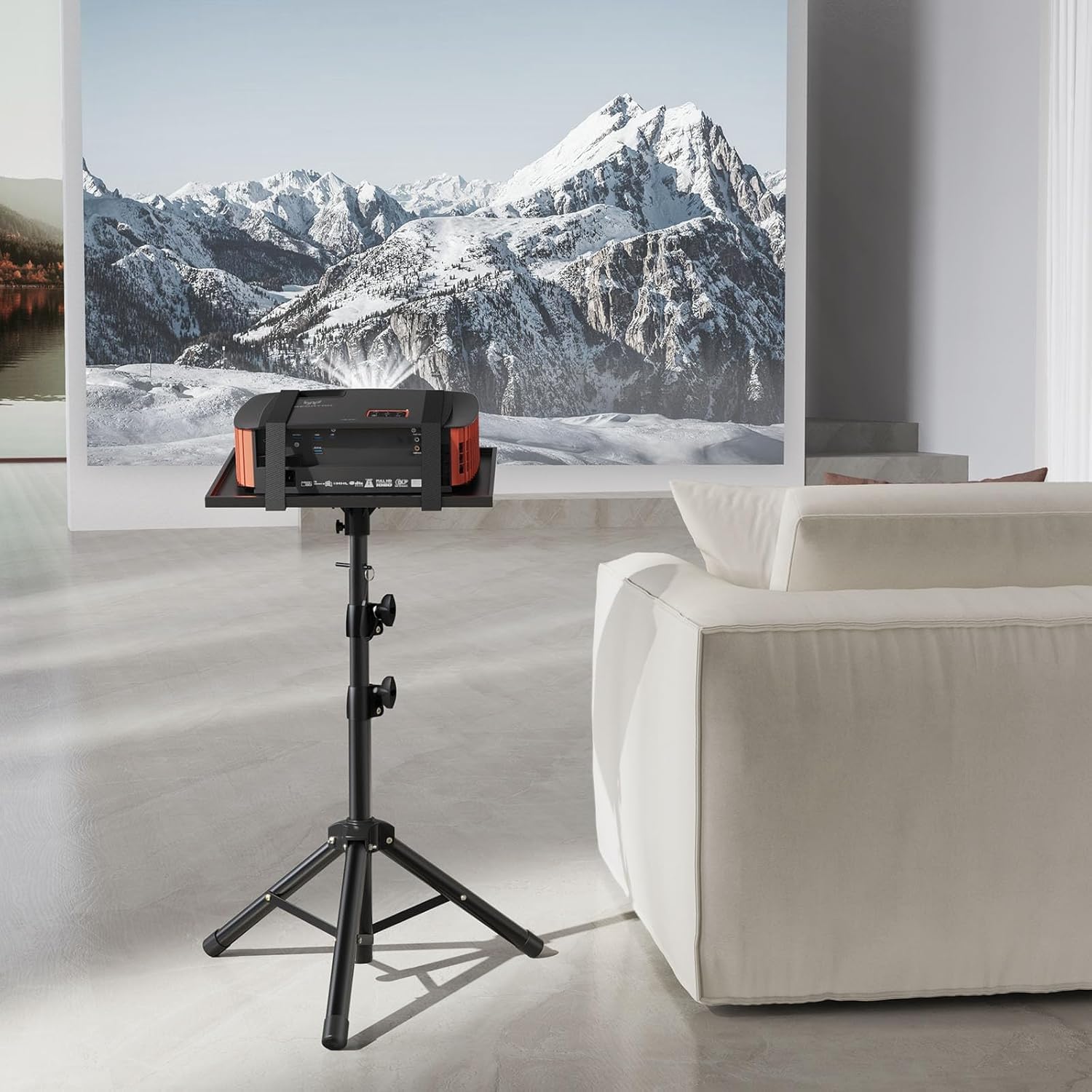 AMADA Projector Stand, Laptop Stand with Adjustable Height 22 to 36 inch, Heavy Duty Projector Mount as DJ Racks, Portable Projector Tripod Stand