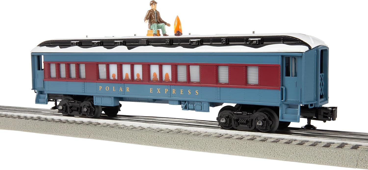 Lionel The Polar Express Disappearing Hobo Train Car, O Gauge Model Train Car with Illuminated Interior, Window Silhouettes, Operating Couplers