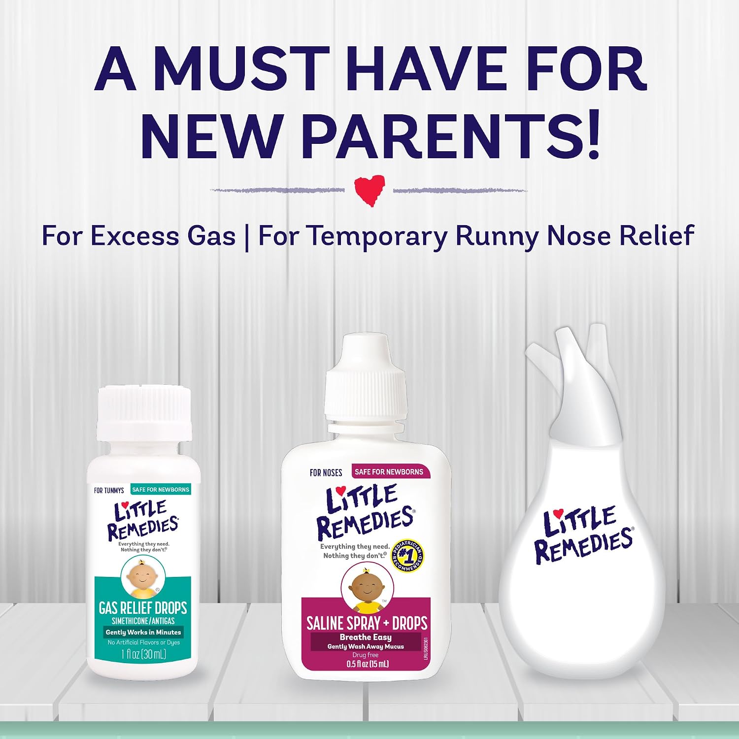 Little Remedies New Baby Essentials Kit, 6-in-1 Bundle for Newborns | Baby Care Set, Newborn Essentials, Saline Nasal Spray, Diaper Rash Cream