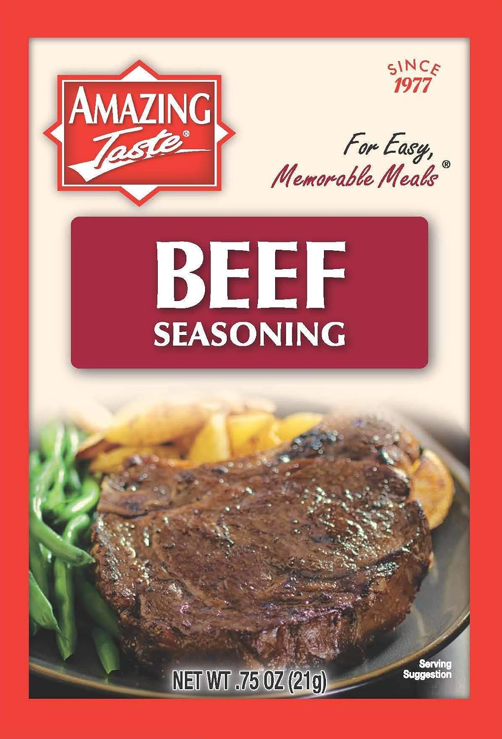 Amazing Taste Beef Seasoning Bundle (10 Packets- .75 oz ea.)