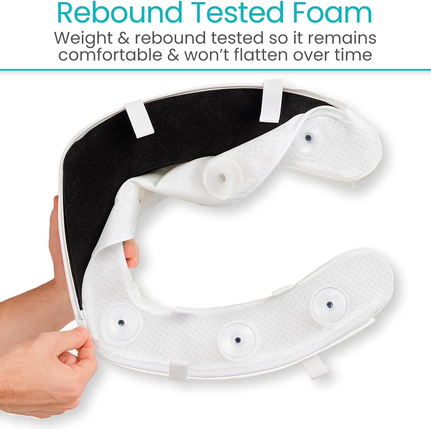 Vive Toilet Seat Cushion (Soft Cushioned Foam) - Easy Clean Soft Padded
