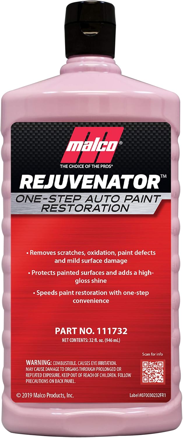 Malco Paint Rejuvenator - One Step Rotary Automotive Paint Restoration/Clear Coat Scratch and Swirl Remover/Re-Shine Old, Aged Paint to Look New / 32 Fl Oz (111732)