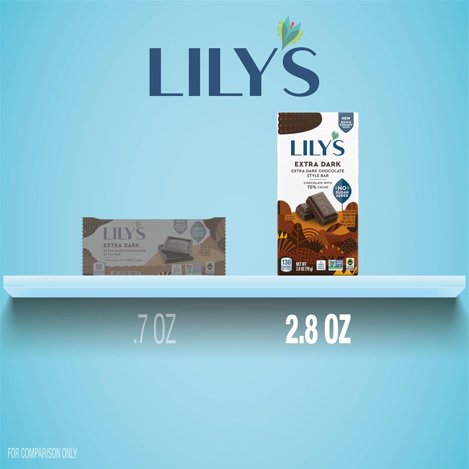 LILY'S Almond Dark Chocolate Style No Sugar Added, Sweets Bars, 3 oz (12 Count)
