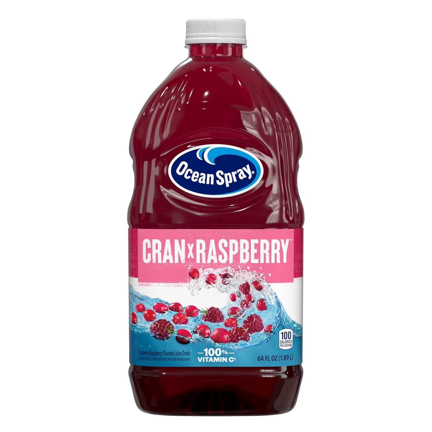 Ocean Spray® Cran-Apple™ Juice Drink, 64 Ounce Bottle, 8 Count | Ocean Spray® Cran-Apple™ Juice Drink, Made with Real Fruit Juice, 64 Fluid Ounce Bottle