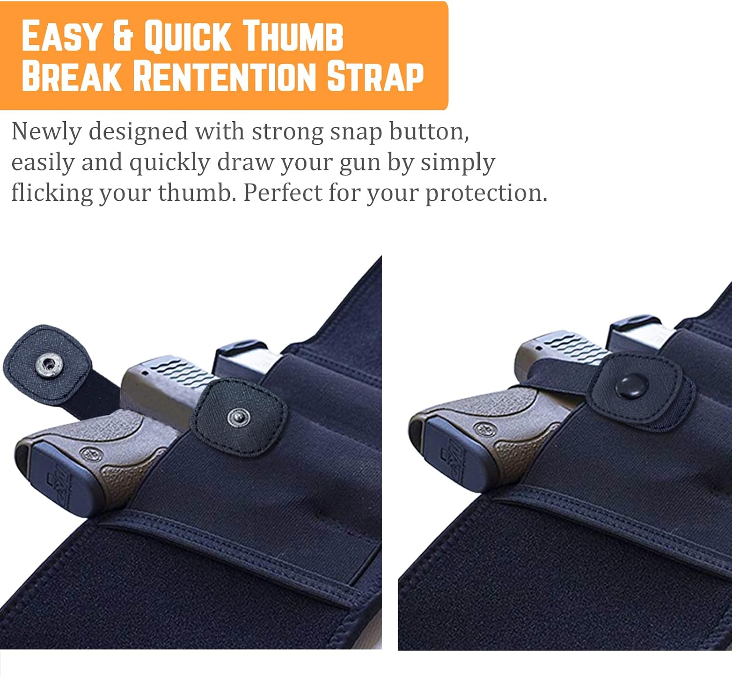 Acelane Belly Band Holster for Concealed Carry Gun Holster Tactical Elastic Waist Pistols Adjustable Belly Wrap Mag Pouch Fits Firearm Handgun Revolvers for Men & Women