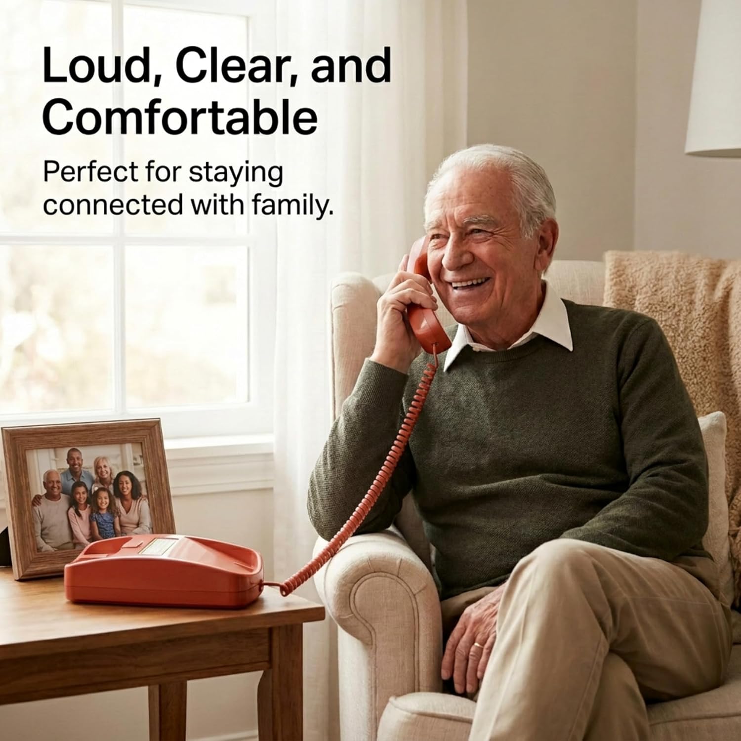 iSoHo Big Button Corded Phone for Seniors – Easy-to-Use Landline with Lighted Keypad, Ergonomic Handset & No Power Needed – Retro Home Phone for Elderly, Visually Impaired & Hard of Hearing | Telephone for seniors, visually impaired, lighted keypad, redi…