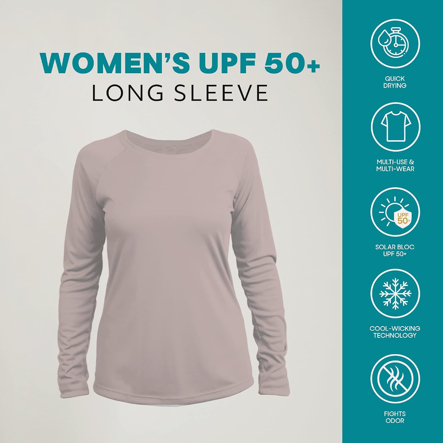 Vapor Apparel Women’s UPF 50+ UV Sun Protection Long Sleeve Performance Regular Fit T-Shirt for Sports and Outdoor