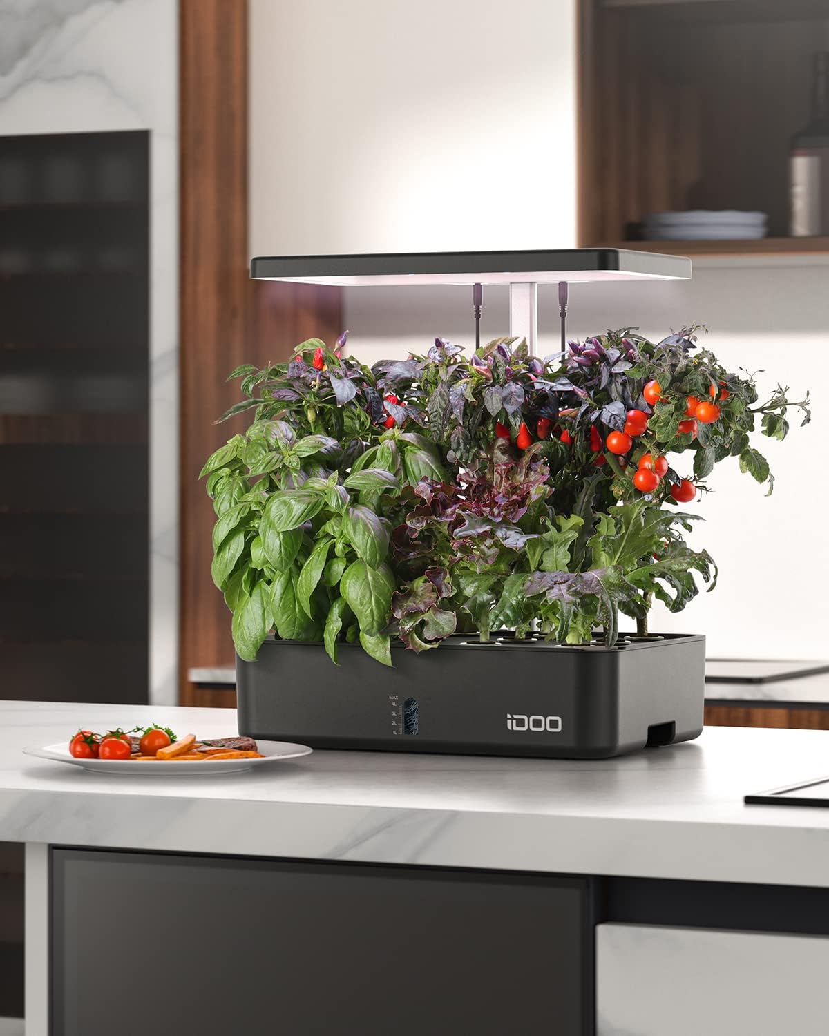iDOO 12Pods Hydroponics Growing System Garden with LED Grow Light