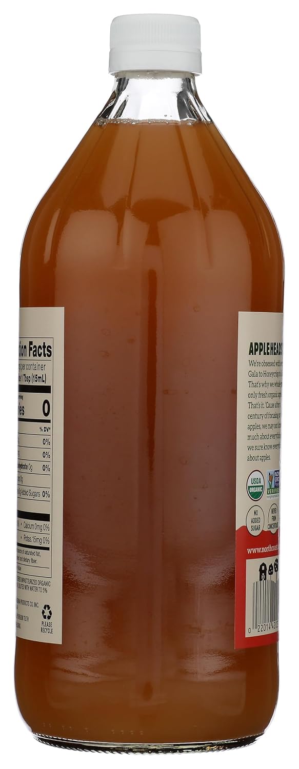 North Coast, Vinegar Apple Cider Raw Unfiltered Organic, 32 Fl Oz