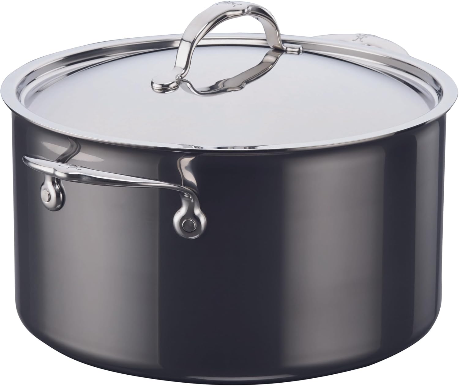 Hestan NanoBond Molecular Titanium Stock Pot with Lid, 8-Quart - PFAS-Free Stainless Steel, 4x Stronger, 1050°F Oven Safe, Induction Compatible