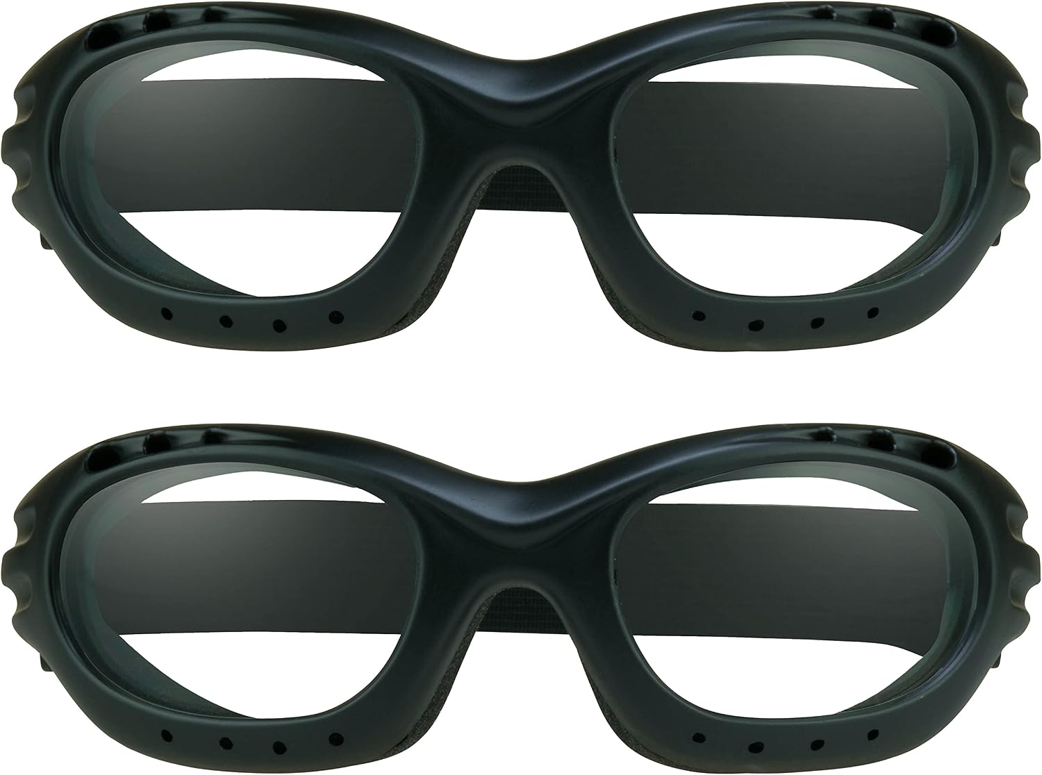 Bikershades Motorcycle Safety Riding Goggles Men Women. Polarized Lens, Smoke, Mirrored Blue or Orange, Clear Yellow Lenses