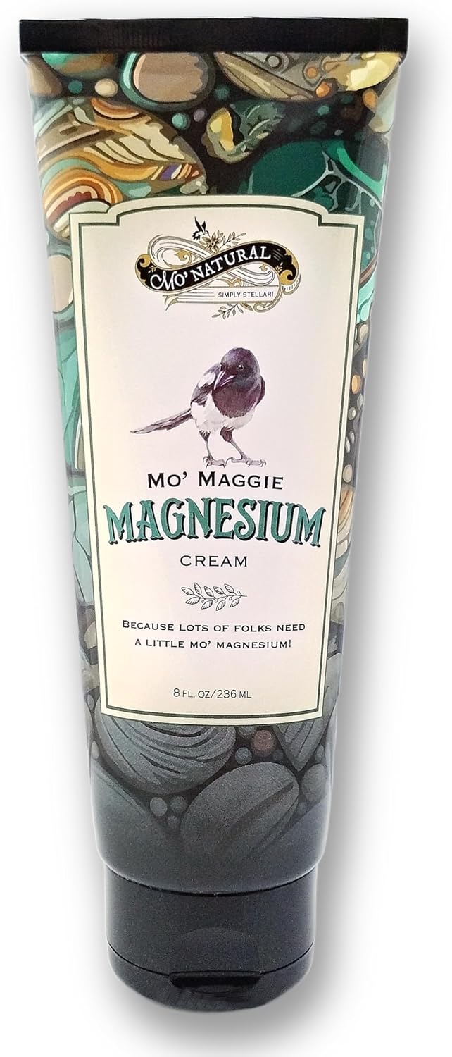 Mo' Maggie Magnesium Cream with Authentic Zechstein Minerals, Shea Butter | High concentration, 8 oz., organic opulent oils, deep seabed source