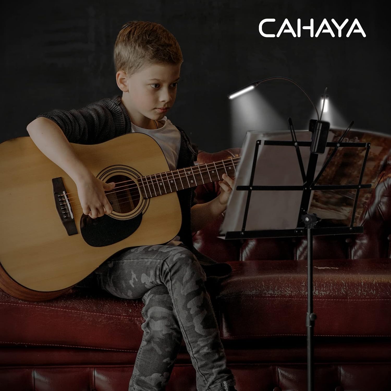 CAHAYA Sheet Music Stand Portable Folding Dual Use Desktop Book Holder