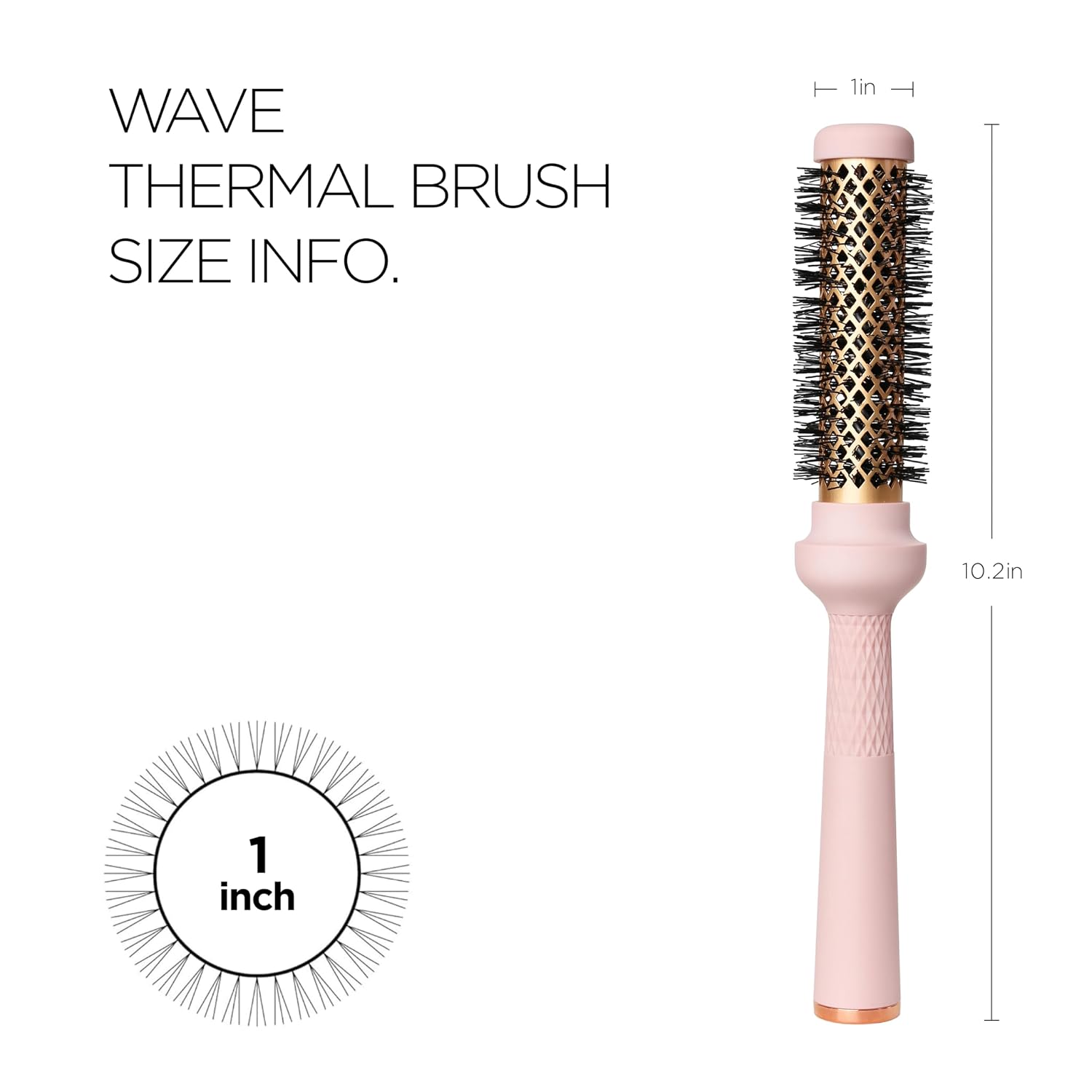 Magic Curling Round Brush (1 Inch) - Non-electronic, Self-Standing Round Brush, Great Blowout, Ceramic Coated Barrel, Quick Styling