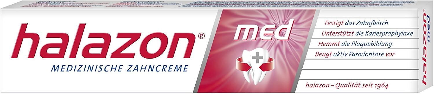 Halazon Med Toothpaste 75 ml (2.53 fl oz) – Gum Care Toothpaste for Sensitive Gums – Gentle Daily Oral Care – Supports Gum Comfort – German