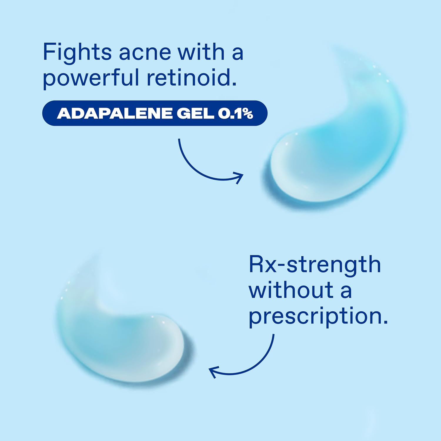 Differin Acne Retinoid Treatment Gel, 0.1% Adapalene, 45g Tube, 2ct