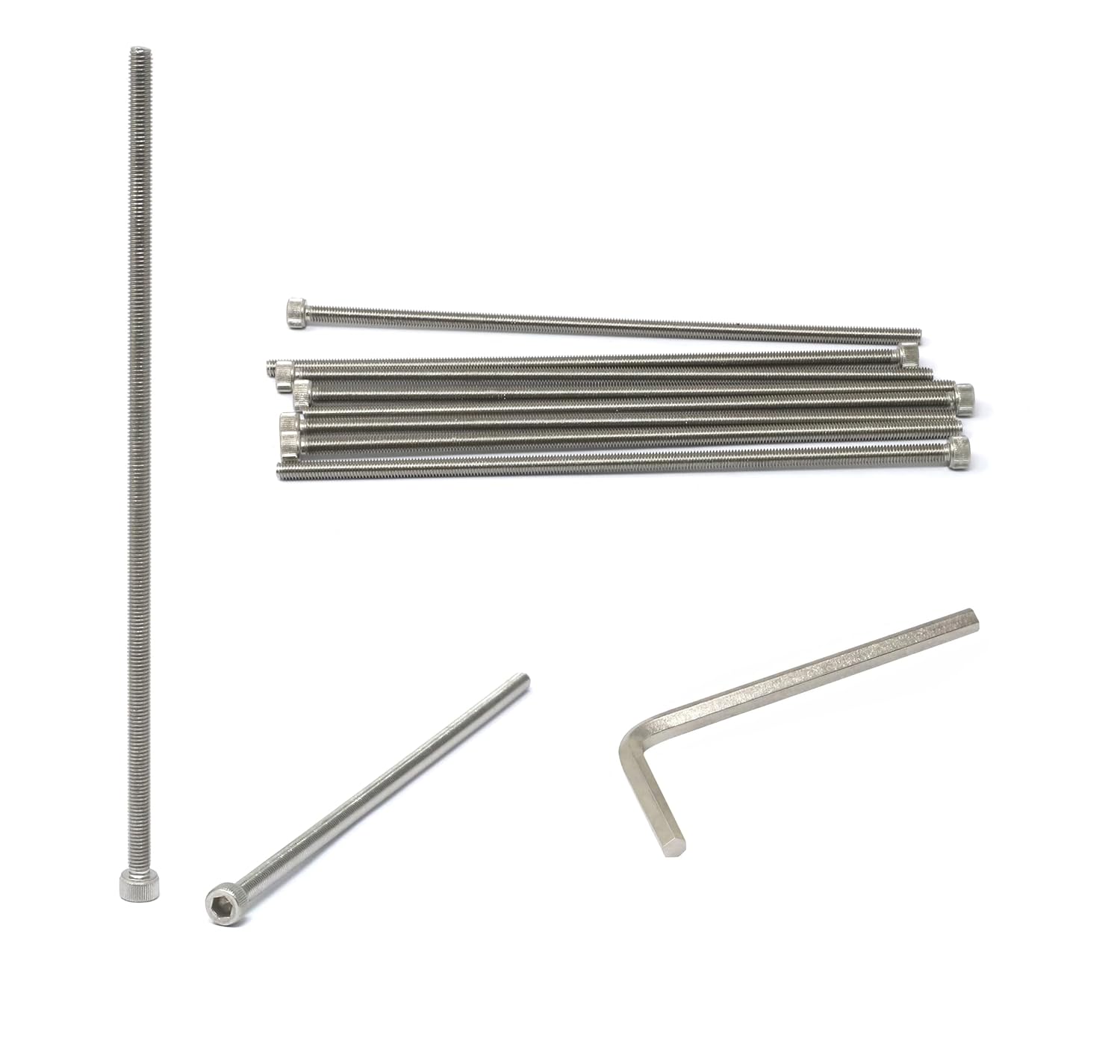 iexcell 20 Pcs M8 x 30/35/40/45/50 mm Stainless Steel 304 Hex Socket Head Cap Screws Bolts Assortment, Fully Threaded