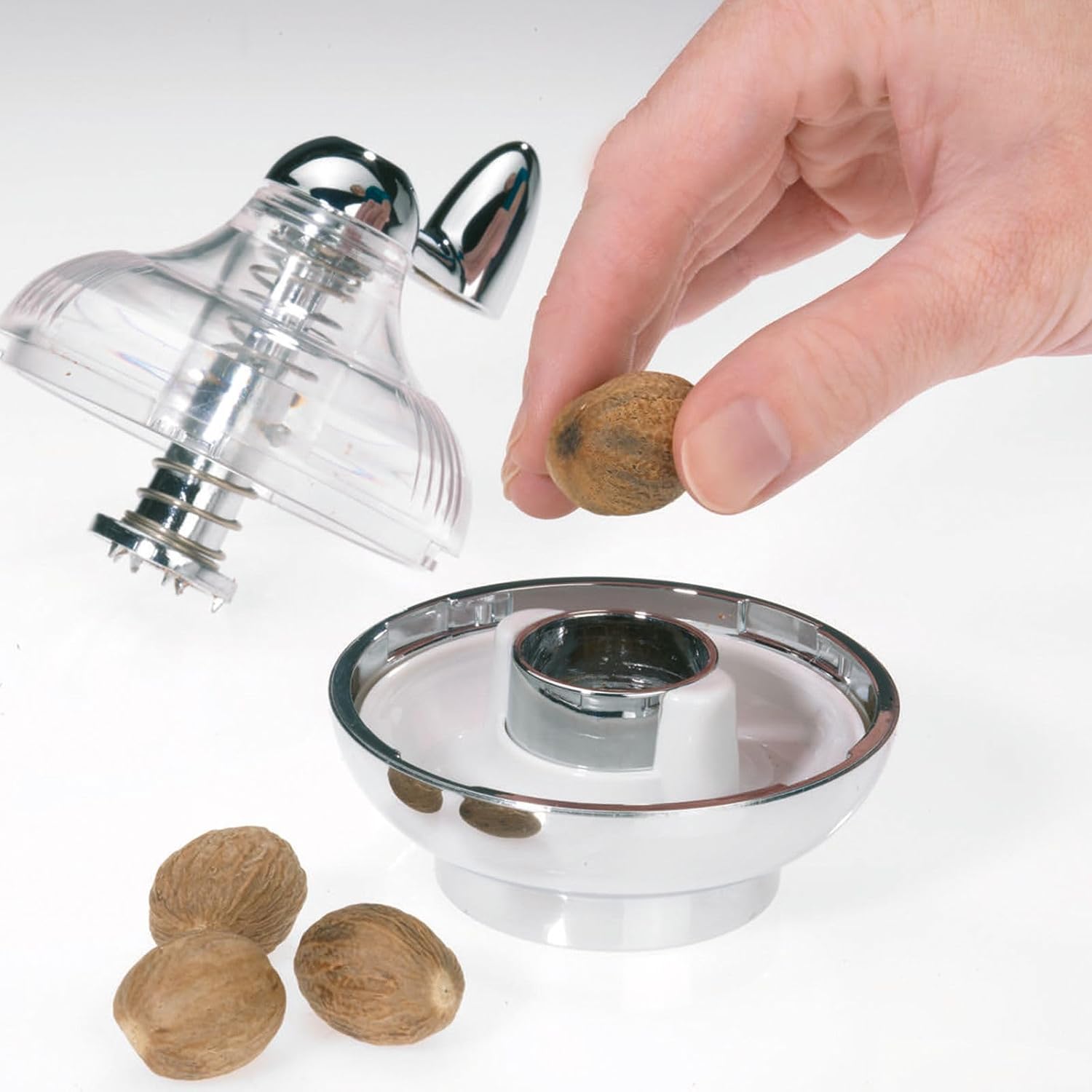 Westmark Nut Meg Grinder, 3.3 x 3.1 x 3.7 inches, Clear