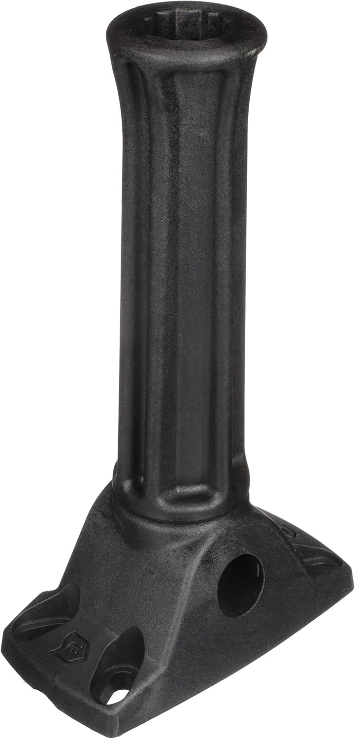 Attwood 5016-3 Heavy-Duty Rod Holder Extension, Black, Up to 6 Inches, Mounts to Round or Square 7/8 to 1 1/4-inch-Diameter Rail