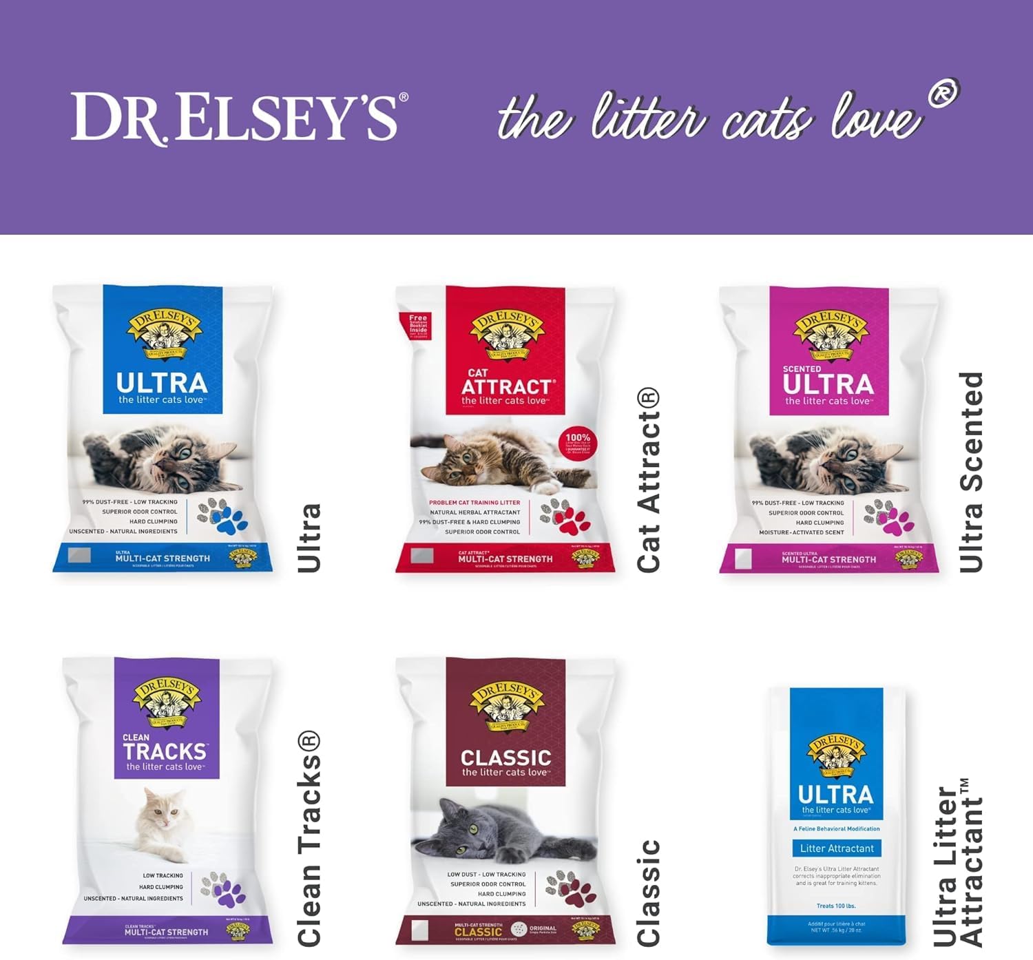 Dr. Elsey's® Clean Tracks Clumping Clay Cat Litter 40 lb. Bag