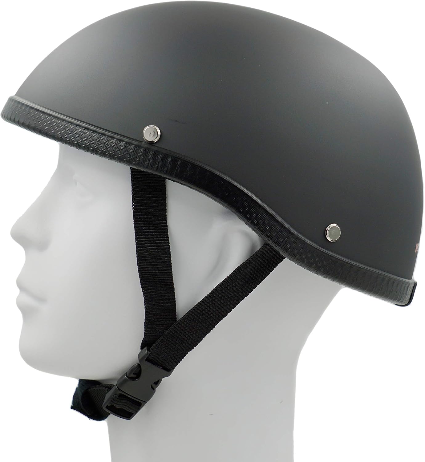 Classic ATV UTV Scooter Beanie Scull Cap Novelty (Non DOT) OSFM Flat Black