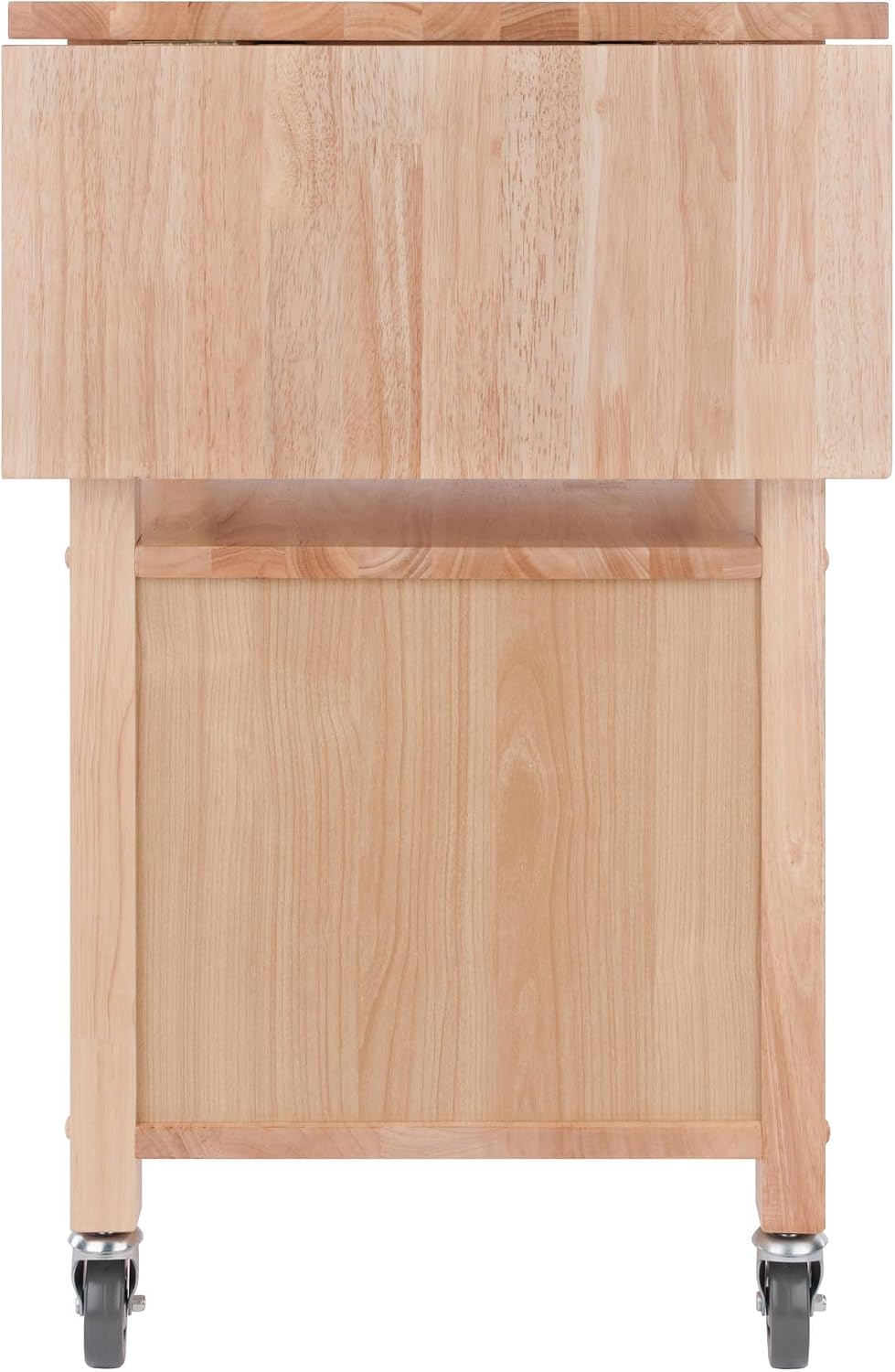 Winsome Wood/Veneer Mobile Kitchen Cart with Lockable Wheels, Beech (84920)