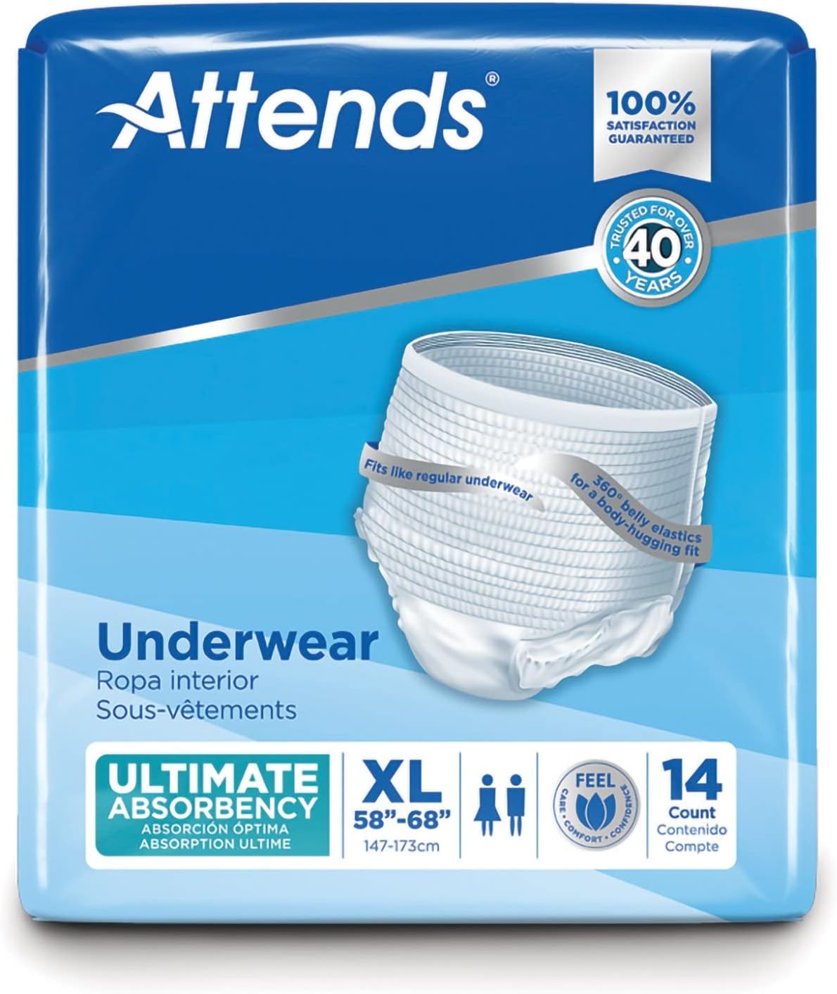 Attends MCK22023101 - Adult Underwear Pull On Medium Disposable Heavy Absorbency