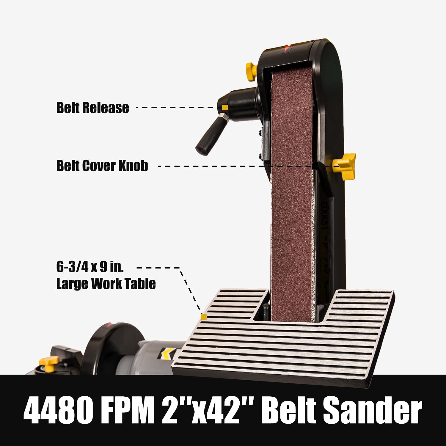 2x42 in. Belt Sander & 6" Disc Sander Combo, 3.5Amp Bench & 1/2HP Belt Sander for Woodworking, Metalworking & Knife Making, Sharpening