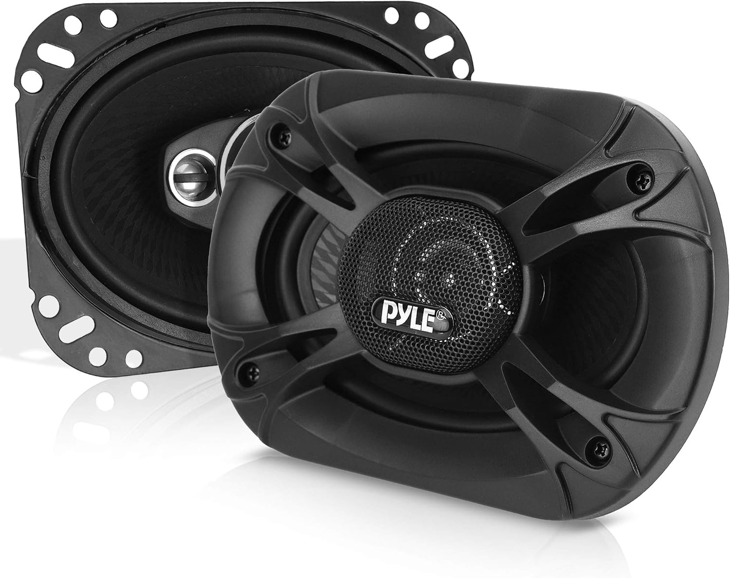 Pyle 3-Way Universal Car Stereo Speakers - 400W 6” x 8” Triaxial Loud Pro Audio Car Speaker Universal OEM Quick Replacement Component Speaker