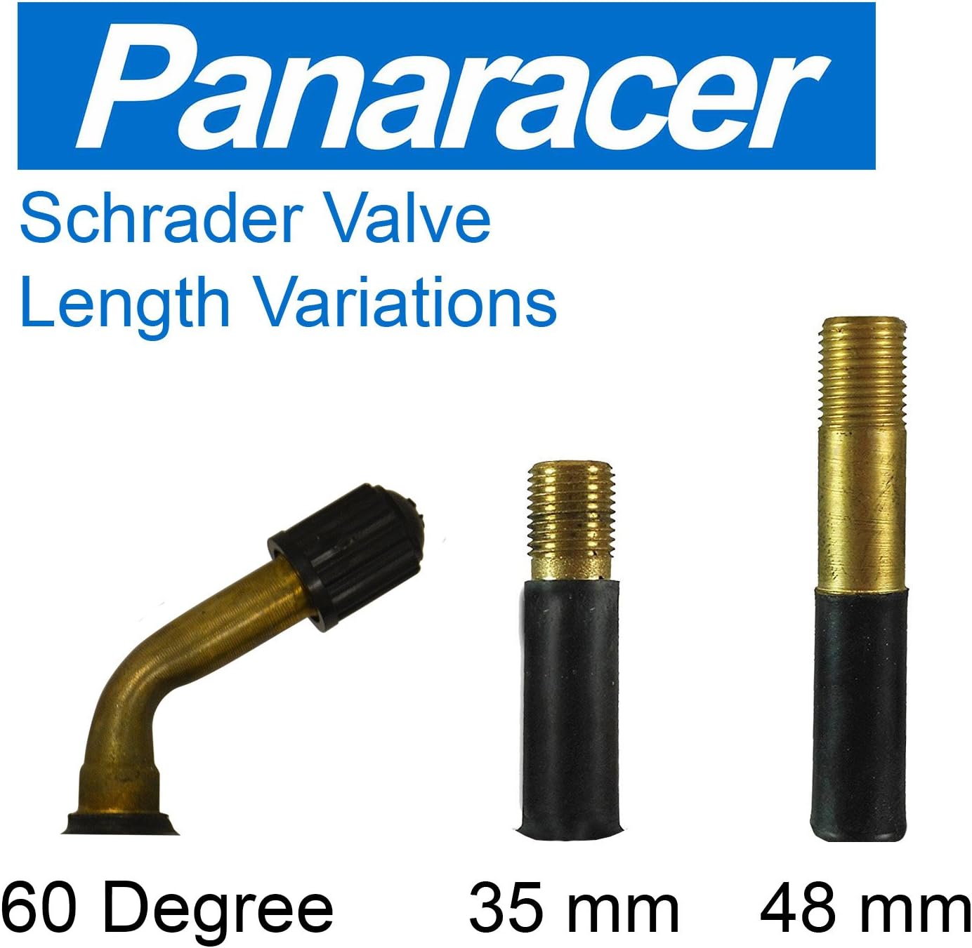 Panaracer Bicycle Tube, Schrader Valve, many different sizes, 35-48-60 mm valves, single or two pack