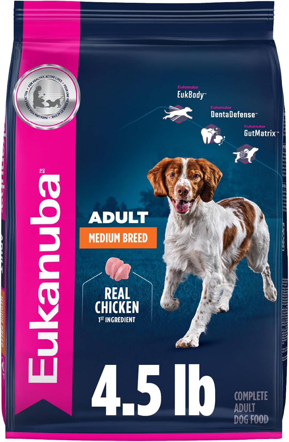 Eukanuba Adult Medium Breed Dry Dog Food, 35 lb bag.