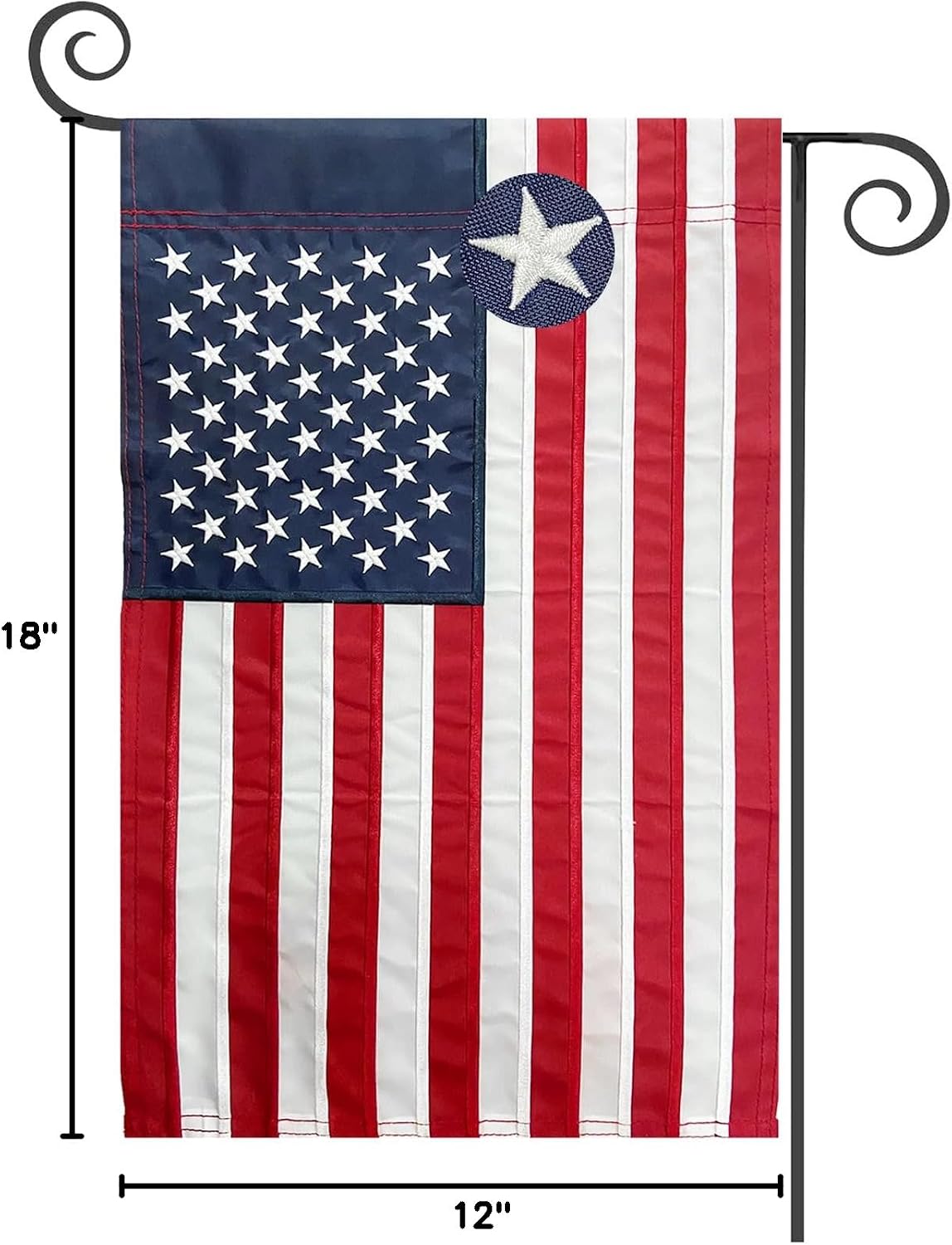 American Flag USA Garden Flag 12 x 18 - Patriotic Double Sided Small Flags for Yard