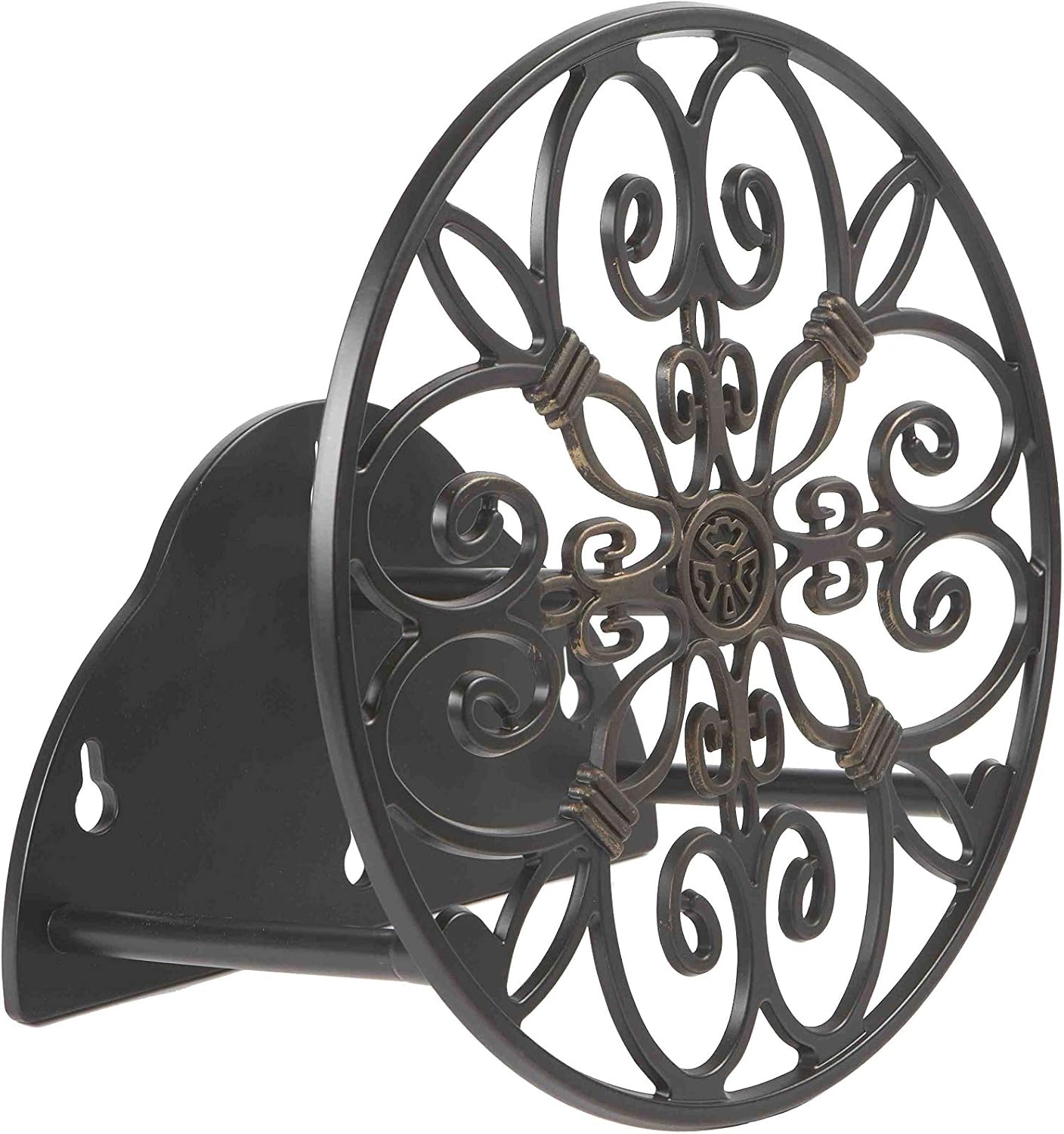 Liberty Garden Products 670 Wall Mounted Decorative Hose Butler, Holds 125-Feet of , Black