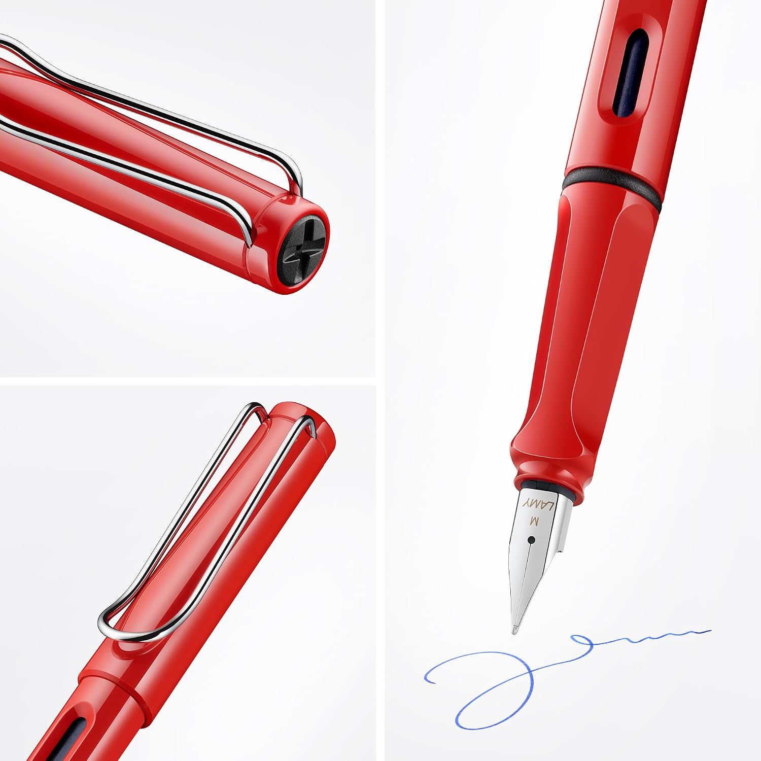 LAMY safari umbra - Fountain Pen with ergonomic grip & polished steel nib in size F - ideal for any Writing & Calligraphy - including LAMY T 10 blue cartridge - Right-Handed