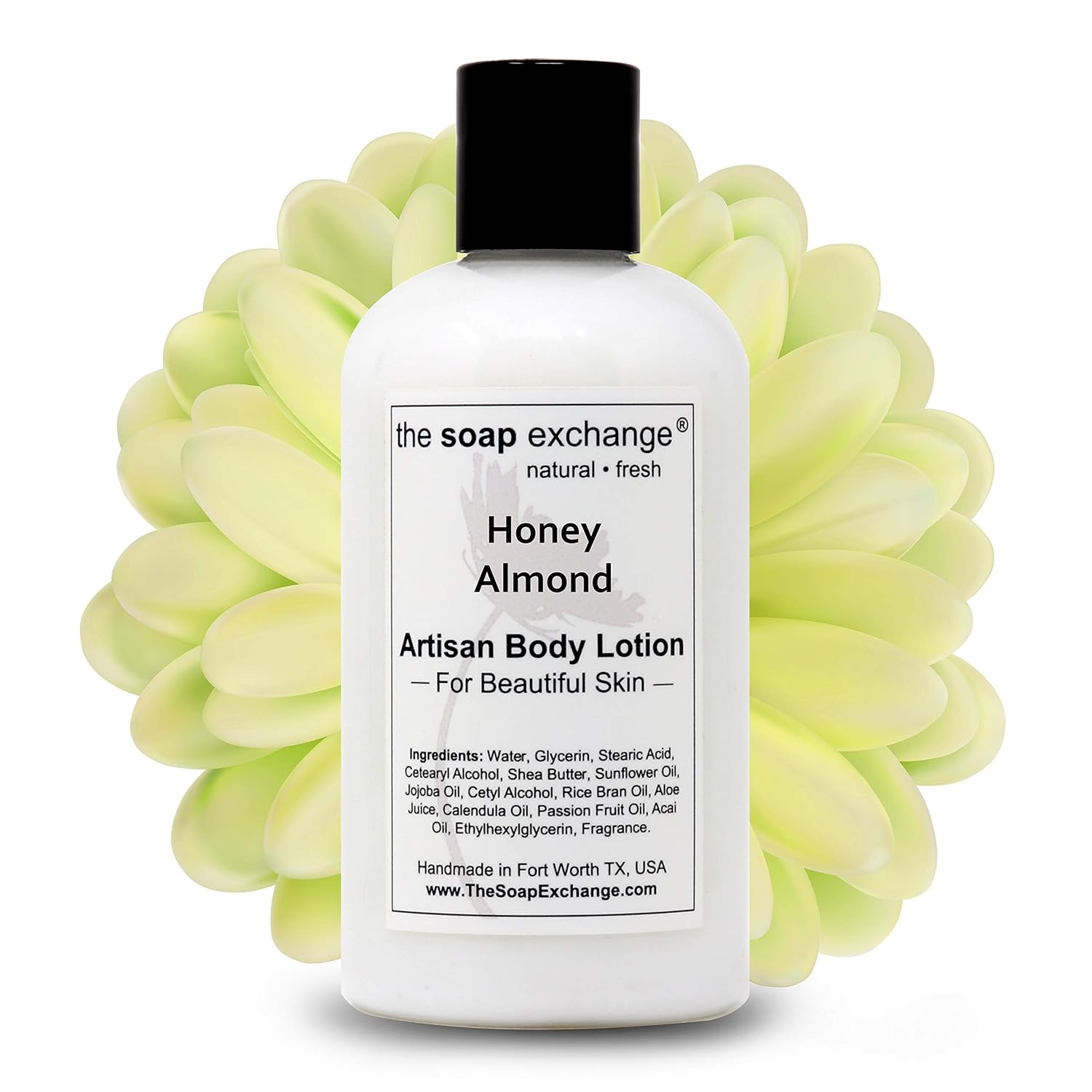 The Soap Exchange Body Lotion - Strawberries & Champagne Scent - Hand Crafted 8 fl oz / 240 ml Natural Artisan Skin Care for Hand, Face, & Body, Moisturize, Hydrate, & Protect. Made in the USA.
