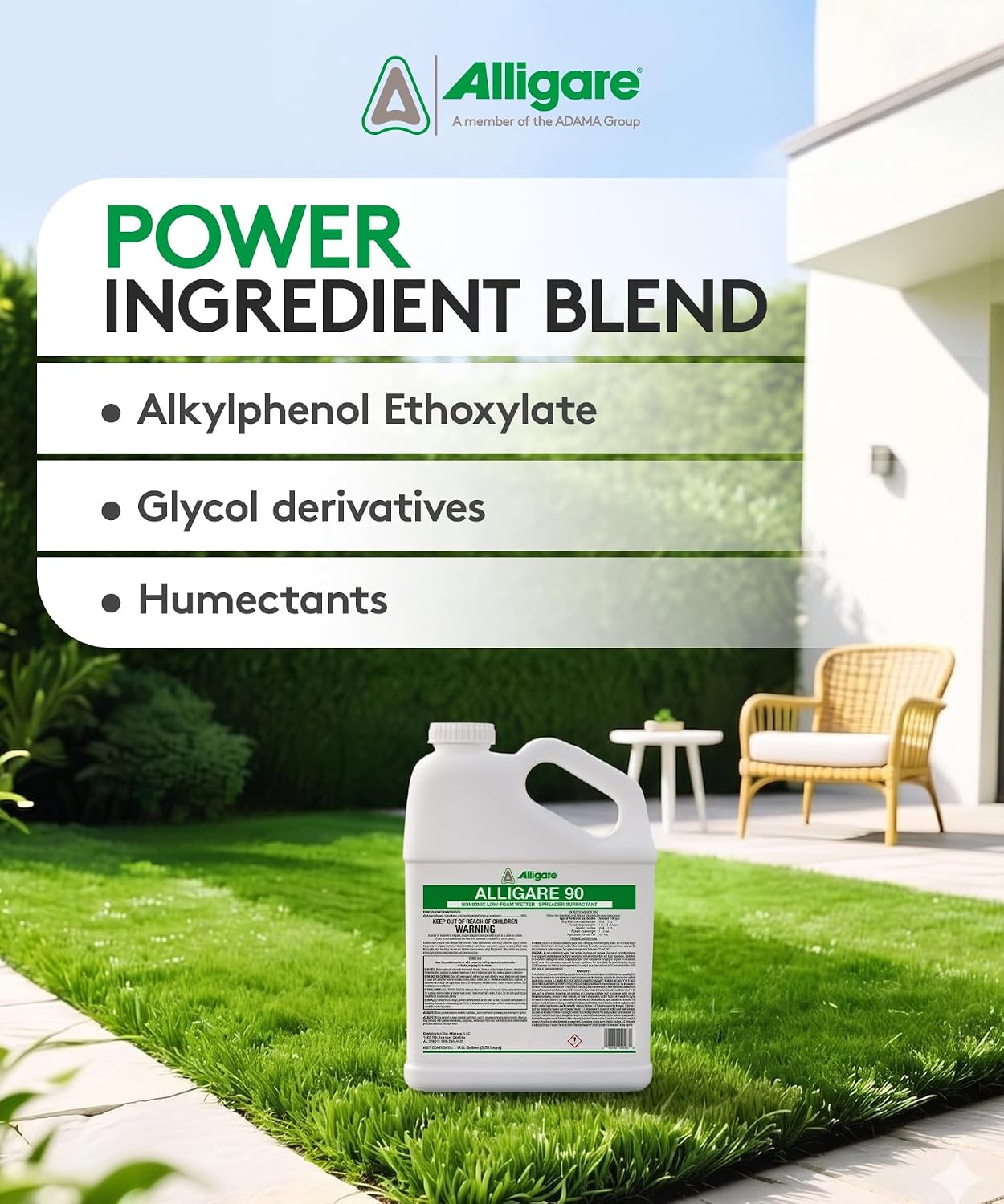 ALLIGARE 90 Nonionic Surfactant for Enhanced Spray Coverage - Low-Foam Wetting Agent for Herbicides & Insecticides- Versatile Use in Agriculture, Forestry & Aquatic Applications -2.5 Gallons