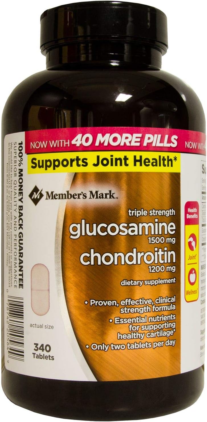 Members Mark Triple Strength Glucosamine Chondroitin (340 Count) (2 Pack)