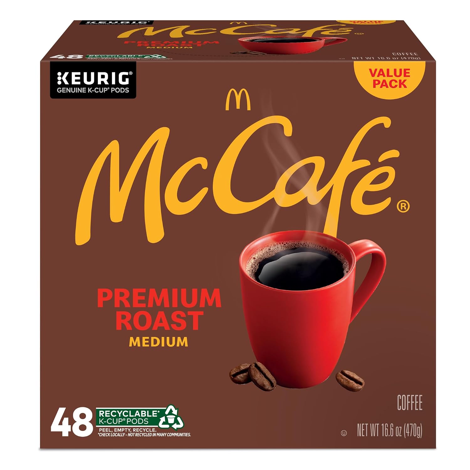 McCafe Premium Roast Coffee, Single Serve Keurig K-Cup Pods, Medium Roast, 84 Count
