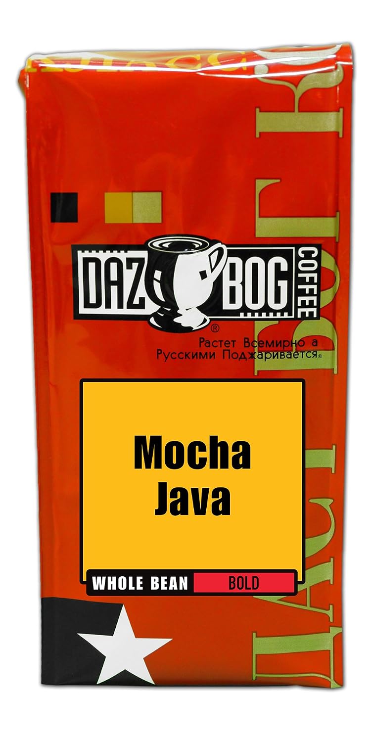 Dazbog Coffee | French Roast | Whole Bean Coffee | Pack of 6 | 11 oz. | Creamy & Smoky Finish | Dark Roast Blend | Rich, Smooth, Full Bodied | Vacuum Sealed Freshness