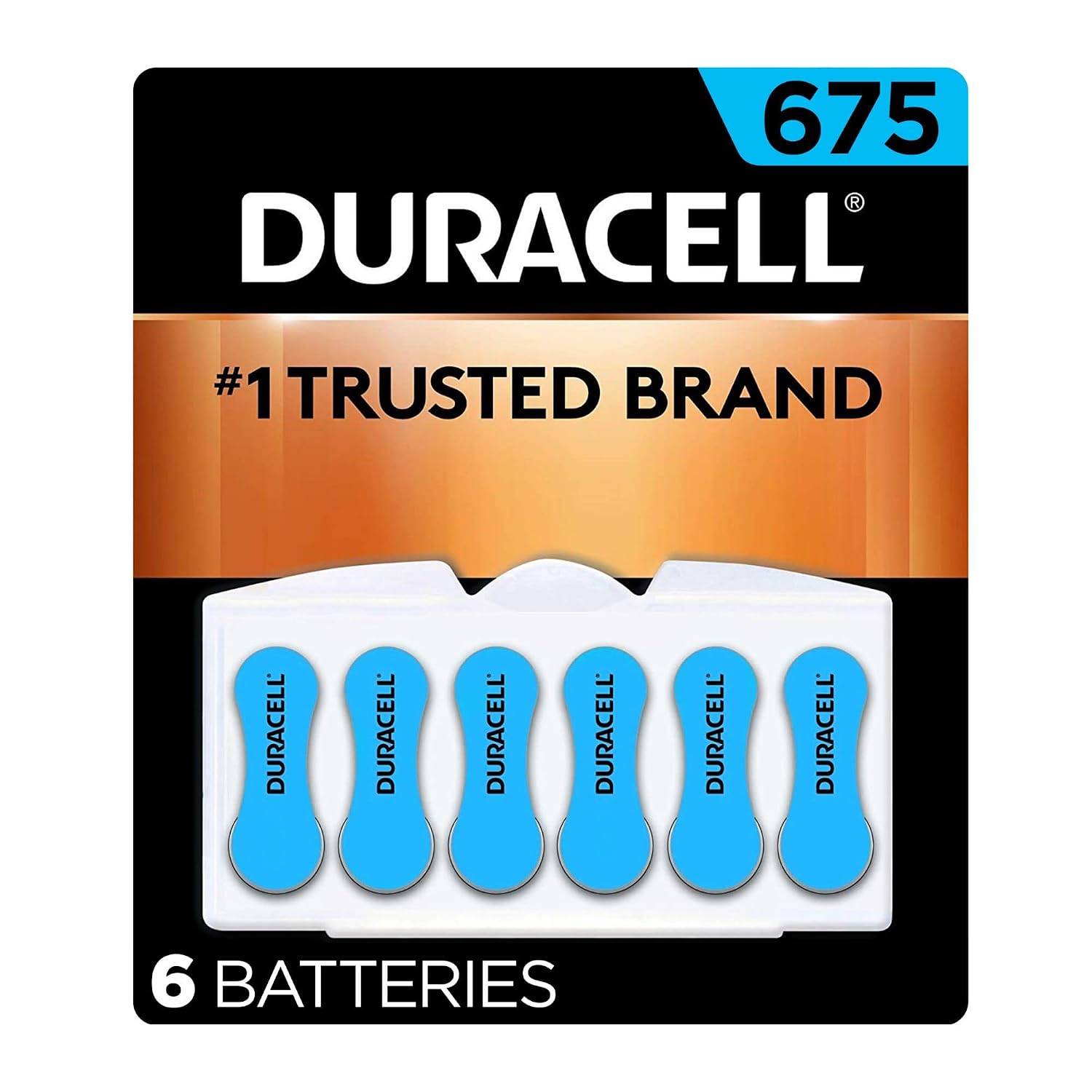 Duracell Hearing Aid Batteries Size 312, Brown, 16 Count (Pack of 1), Long-lasting Power, Extra-long EasyTab Install