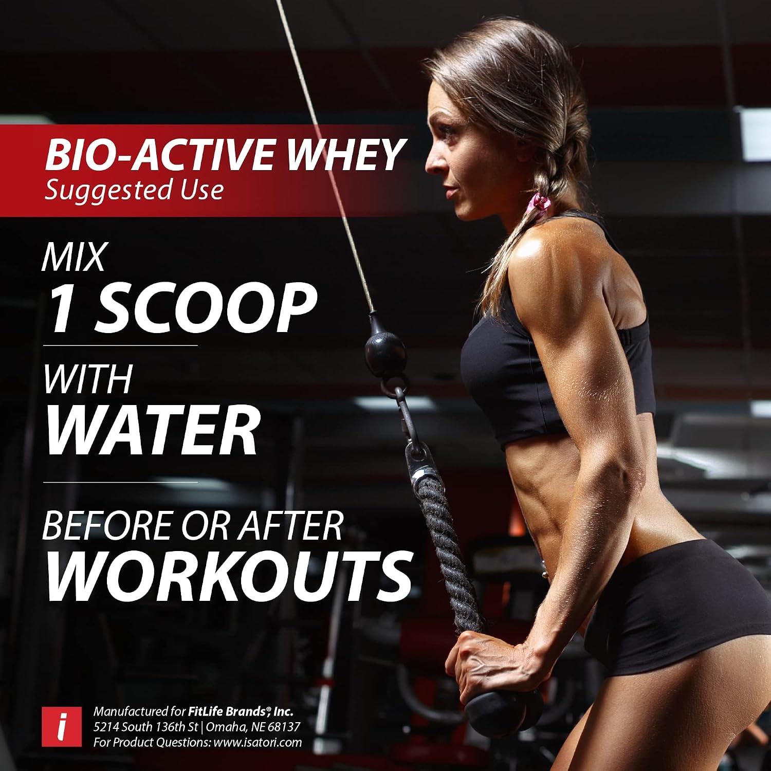 iSatori 100% Bio-Active Whey Protein Chocolate Flavor - 26 Servings | Whey Isolate, Hydrolysate, Concentrate, BCAAs, Colostrum Peptides, 25g Protein Per Serving, Muscle Growth and Recovery