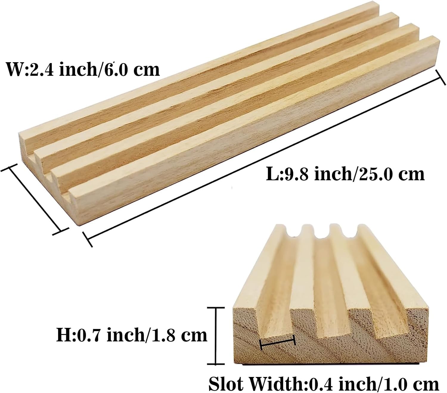 Yuanhe Wooden Domino Racks Set of 8, Domino Trays Holders Organizer for Classic Board Games, Dominoes Accessories