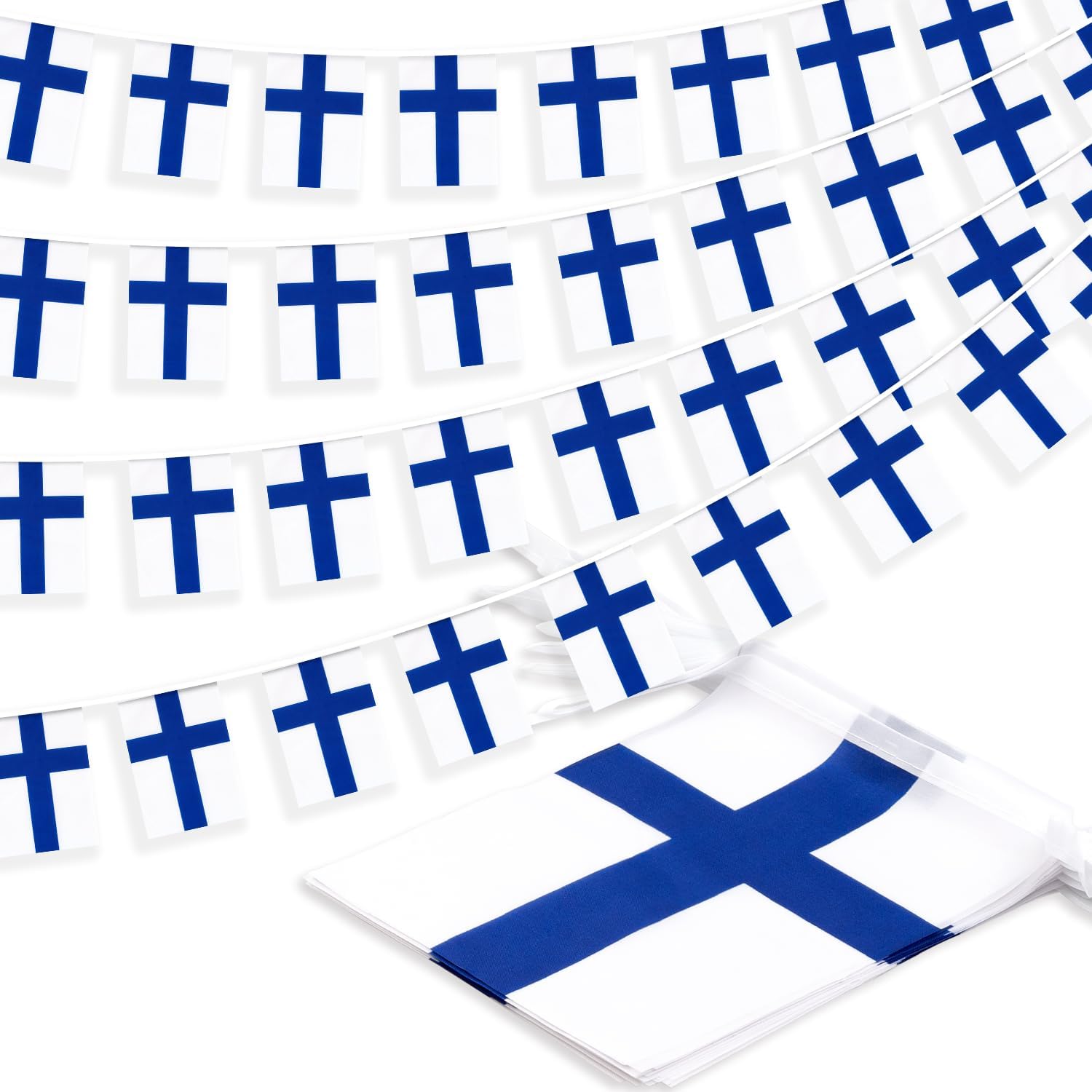 Nicaragua String Flag Pennant Banner, Small Mini Nicaraguan Flags Bunting Banner, National Country Decoration for School, Party, Sports Events, Patriotic Festival, 33 Feet 30 Flags