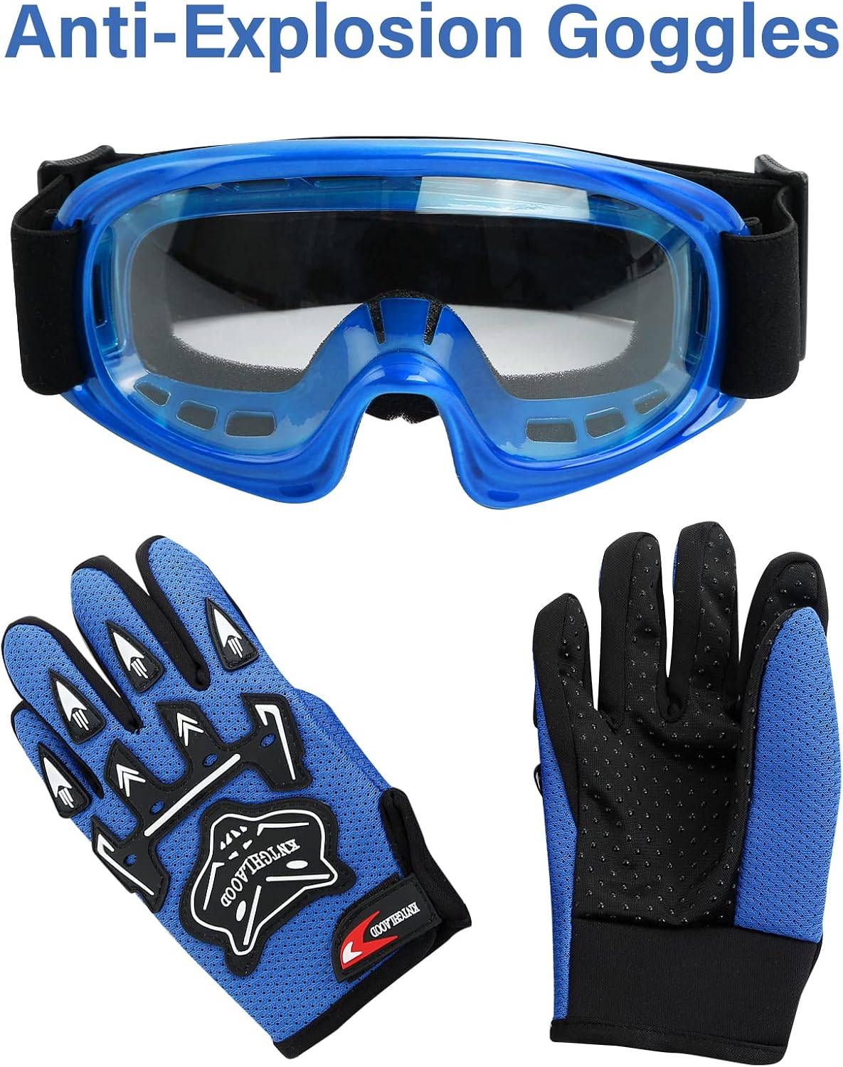 TCMT Youth Dirt Bike Helmet DOT Certified - Kids Full Face Motocross ATV Helmet with Goggles, Gloves and Helmet Bag for Off-Road, BMX, MX, Street Riding